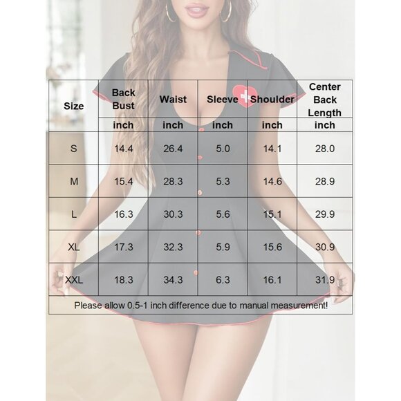 Women Black Sexy Lingerie Babydoll Dress U Neck Chemise Nightie Boudoir Outfits - Picture 6 of 6